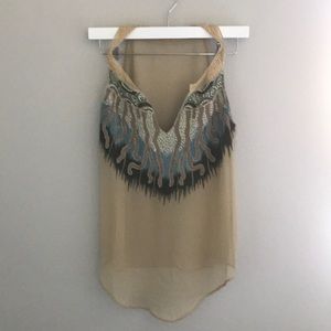 Cream Embroidered Top